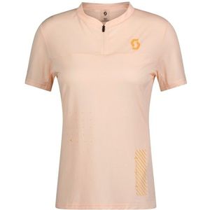 Scott - Womens Tee Trail Vertic Zip S/S - Fietsshirt - Beige - 100% Polyester