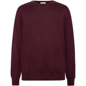 KnowledgeCotton Apparel Regular Merino Knit Crew Neck Wollen trui (Heren |rood)