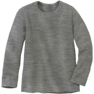 disana Kids Wabenstrick-Pullover Wollen trui (Kinderen |grijs)