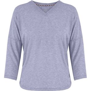 Sherpa Womens Asha V-Neck 3/4 Sleeve Top Longsleeve (Dames |purper)