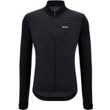 Santini - Pure Block Colour - Fietsshirt - Zwart - Thermisch