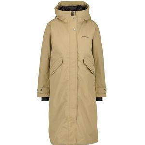 Didriksons Womens Mia Parka L Lange jas (Dames |beige |waterdicht)