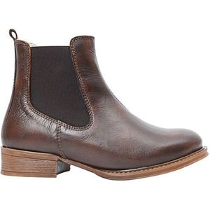 Ten Points Womens Pandora Chelsea Boots Wool Winterschoenen (Dames |bruin/grijs)