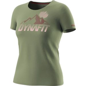 Dynafit Womens Transalper Graphic S/S Tee Sportshirt (Dames |olijfgroen)