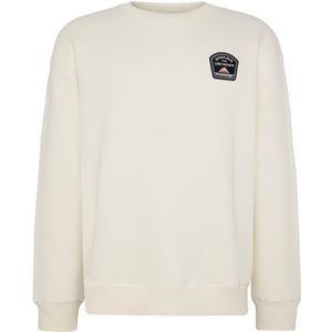 KnowledgeCotton Apparel Loose Sweater With Badge At Chest Trui (Heren |beige/wit)