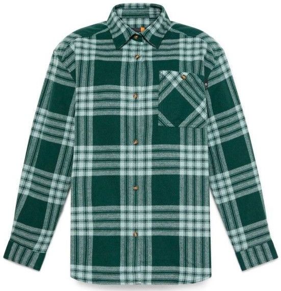 Timberland - TB0A6HXQG821 - Flanellen Overhemd - Groen - Katoen - Lange Mouwen