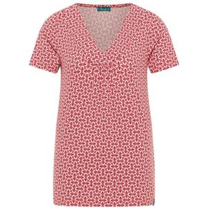 Tranquillo Womens Jersey-Shirt mit V-Ausschnitt T-shirt (Dames |roze)