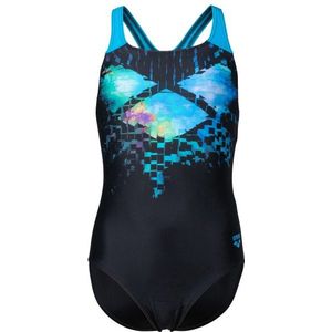 Arena Girls Multi Pixels Swimsuit Swim Pro Back Badpak (Kinderen |blauw/zwart)