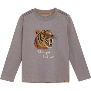 Minymo Kids T-Shirt L/S No 134032 Longsleeve (Kinderen |bruin/grijs)