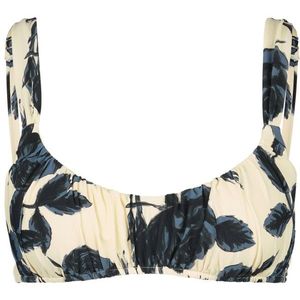 Seafolly Womens Rococo Ruched Bralette Bikinitop (Dames |grijs)