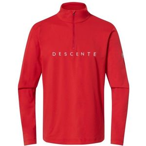 Descente Chest Logo T-Neck Fleecetrui (Heren |rood)