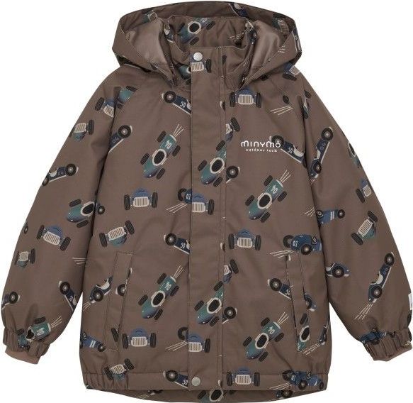 Minymo Winterjas - AOP - Geroosterde Cashewnoten - Minymo - 5 jaar (110) - Winterjassen