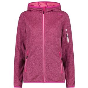 CMP Womens Jacket Fix Hood Knitted + Mesh Fleecevest (Dames |purper)
