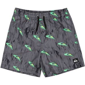 QUIKSILVER - Zwemshort - Bedrukt Zwart/Groen - 100% Gerecycled Polyester