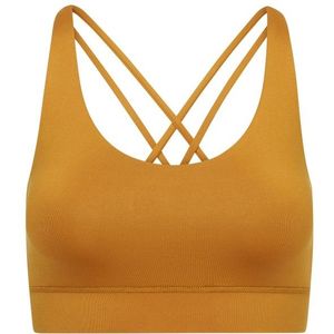 Hey Honey Womens Criss-Cross Bra Sportbeha (Dames |geel)