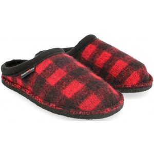 Haflinger Plaid Pantoffels (rood)