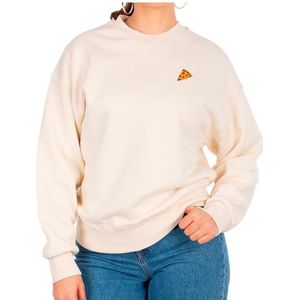 Iriedaily Womens Pizza Love Crew Trui (Dames |wit)