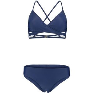 ONeill Womens Essentials Baay Maoi Fixed Set Bikini (Dames |blauw)