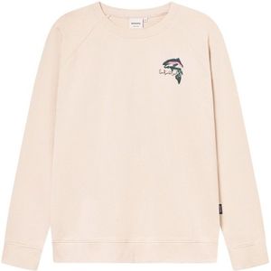 DEDICATED Sweatshirt Malmoe Cut Out Trout Trui (Heren |wit)