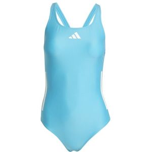 adidas Womens 3 Stripes Bold Swimsuit Badpak (Dames |blauw)