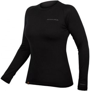 Endura Womens Baabaa Blend Longsleeve Base Layer Merino-ondergoed (Dames |zwart)