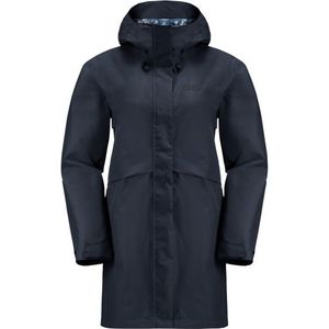Jack Wolfskin Womens Capeest Coat Lange jas (Dames |blauw |waterdicht)