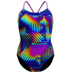 Speedo - Women's Digital Fixed Crossback - Badpak - Meerkleurig - Stretch - Zwemmen