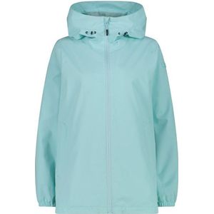 CMP Womens ClimaProtect Jacket Fix Hood Parka (Dames |blauw/turkoois |waterdicht)