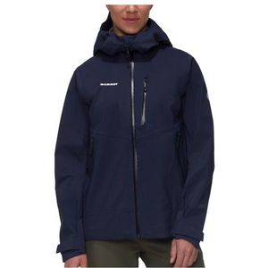 Mammut Womens Alto Guide Hardshell Hooded Jacket Regenjas (Dames |blauw |waterdicht)