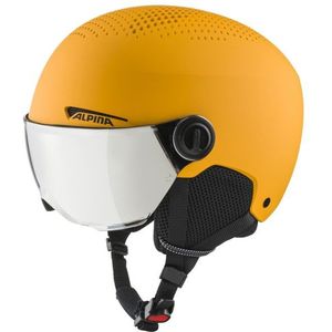 Alpina Zupo Visor Q-Lite Junior Skihelm Met Vizier - Burned Yellow Matt | Maat: 51 - 55 cm
