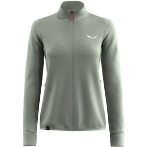 Salewa Womens Puez Waffle Hybrid PL Jacket Fleecevest (Dames |olijfgroen/grijs)