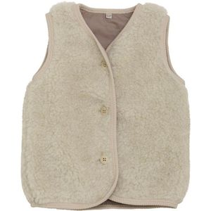 Huttelihut Kids Vest Wool Teddy with Lining Merinobodywarmer (Kinderen |beige)