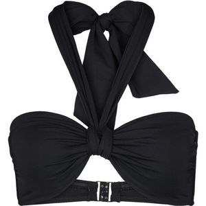 Seafolly Womens Seafolly Collective Sash Tie Front Bandeau Bikinitop (Dames |zwart)