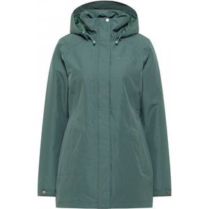 Vaude Womens Jalama Coat Lange jas (Dames |olijfgroen/turkoois |waterdicht)