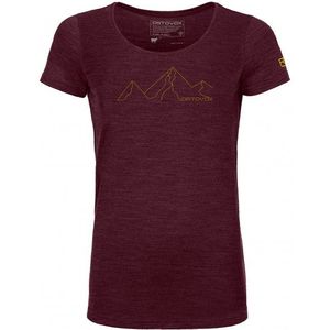 Ortovox Womens 150 Coolountain Face Ts Merinoshirt (Dames |rood)