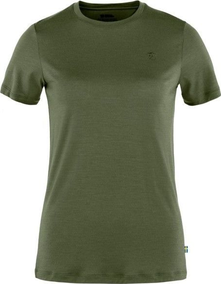 Fjällräven - Abisko Wool S/S - T-shirt - Olijfgroen