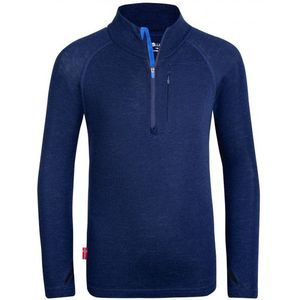 Trollkids Kids Lofoten Half Zip Merinoshirt (Kinderen |blauw)