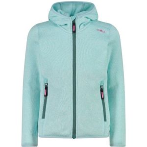 CMP Girls Jacket Fix Hood Jacquard Knitted 3H19825 Fleecevest (Kinderen |blauw)