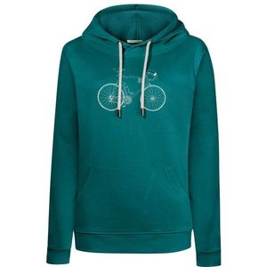 GreenBomb Womens Bike Classic Chipper Hoodie Cotton Hoodie (Dames |turkoois/blauw)