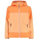CMP Girls Jacket Fix Hood Ripstop Regenjas (Kinderen |oranje/beige |waterdicht)