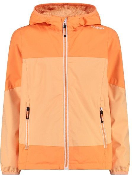 CMP Girls Jacket Fix Hood Ripstop Regenjas (Kinderen |oranje/beige |waterdicht)