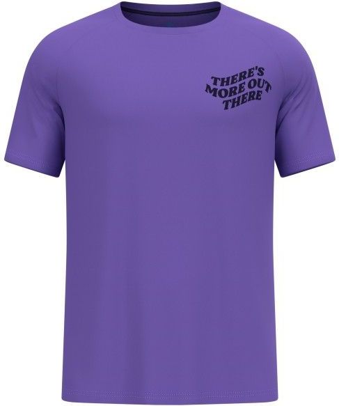 Odlo - Essential Print - Hardloopshirt - Purper - Crew Neck S/S