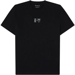 KnowledgeCotton Apparel Water Is Life Reg Sing Jersey T-shirt (Heren |zwart)