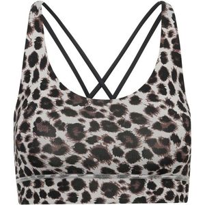 Hey Honey Womens Criss-Cross Bra Leo Sportbeha (Dames |grijs)