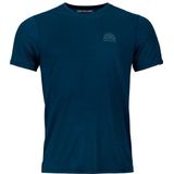 Ortovox 120 Cool Tec Mountain Stripe T-Shirt Merinoshirt (Heren |deep ocean)