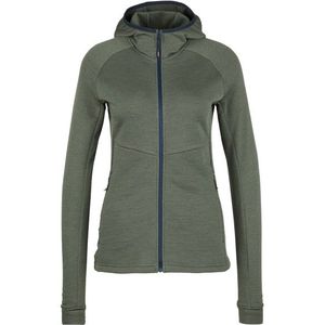 Stoic Womens MerinoFleece240 StorforsSt Zip Hoody Merinohoodie (Dames |olijfgroen)