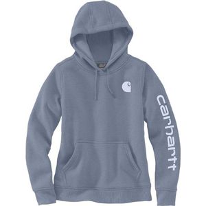 Carhartt Womens Clarksburg Logo Sleeve Sweatshirt Hoodie (Dames |grijs)