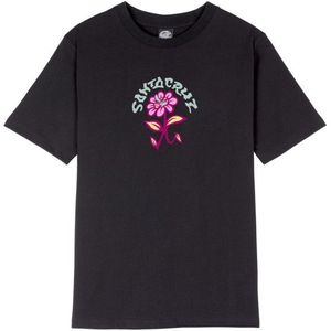 Santa Cruz Womens Delfino Flower Front T-Shirt T-shirt (Dames |zwart)