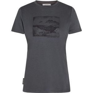 Icebreaker Womens Merino 150 Tech Lite S/S Tee Terrain Merinoshirt (Dames |blauw/grijs)