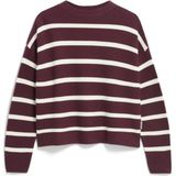 ARMEDANGELS Trui 'MERINAA'  bordeaux / wit